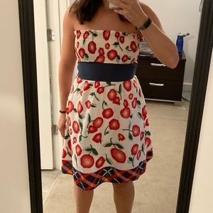 Lightweight strapless smocked-detail sundress